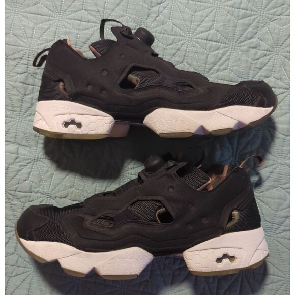 Reebok InstaPump Fury Sz 8.5 DV3695 Black/White/Camo Sneakers Hexalite Insoles main image 9